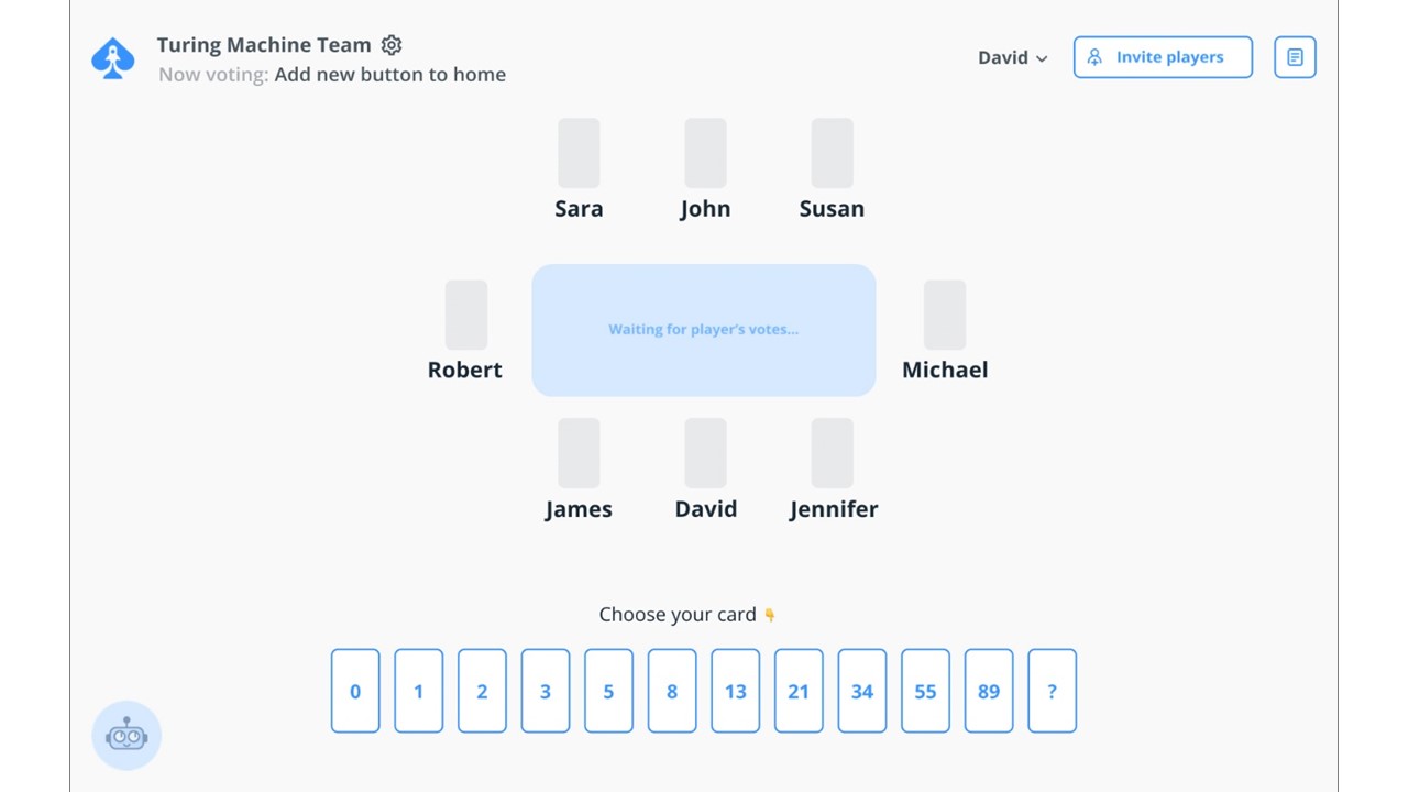 Imagem de ferramenta online para o Planning Poker.