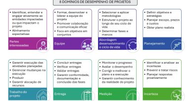 O que são domínios de gestão de projetos? (#PMBOK)