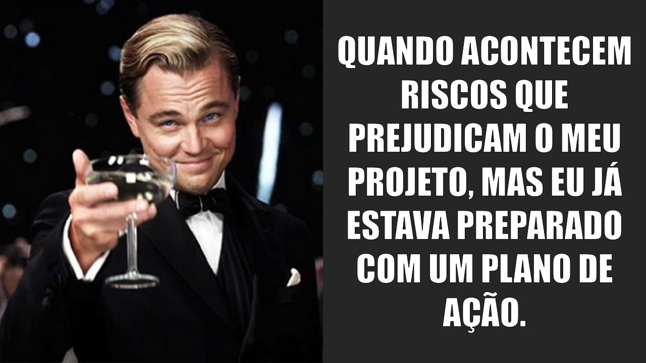 Meme de gestão dos riscos com o ator Leonardo DiCaprio